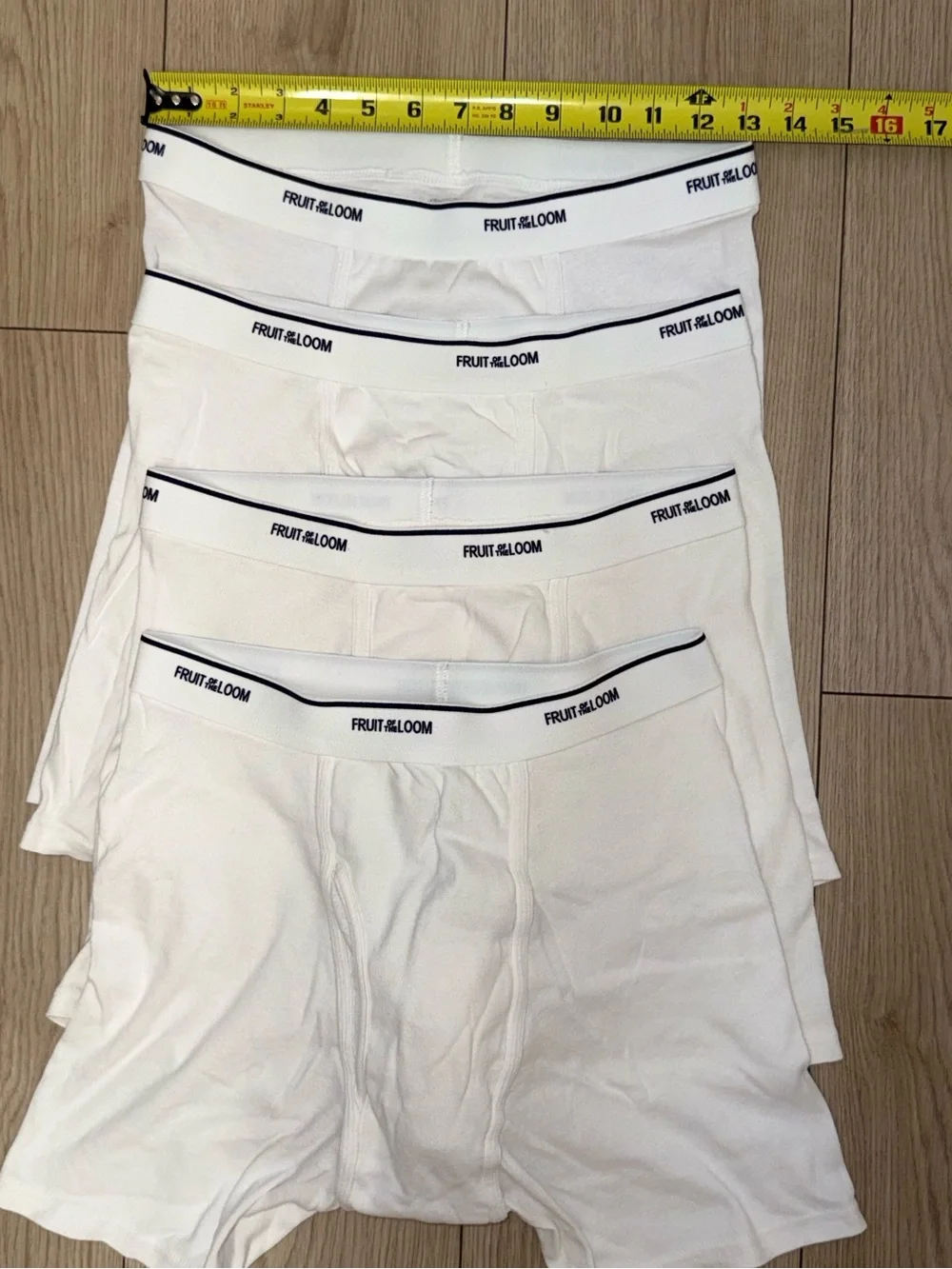 Fruit of the Loom Coolzone Mens Large White Boxer Briefs Lot Of 4 NWOT